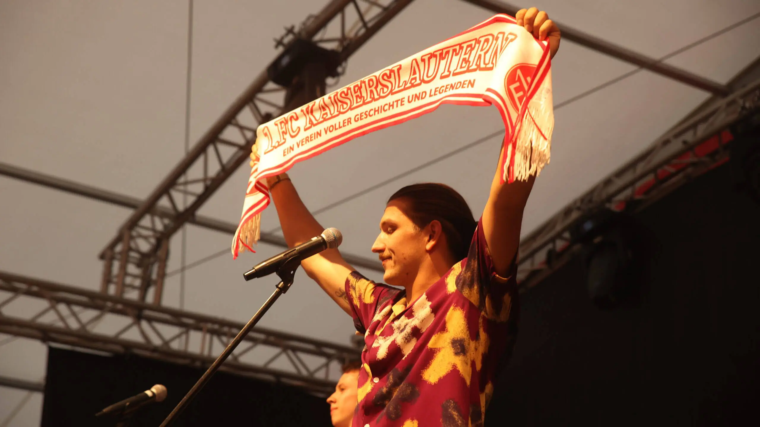 Frühgrumbeere Partyband Brezelfest Speyer 2023 Björn Sänger FC Kaiserslautern Foto: Johannes Stender