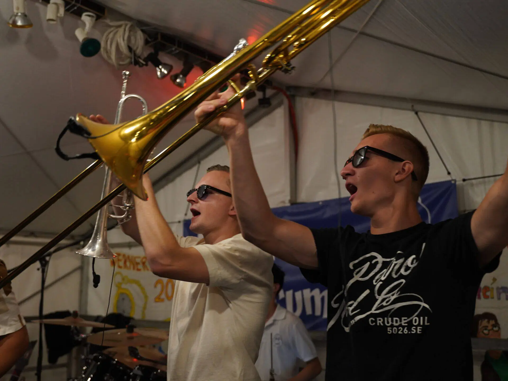 Frühgrumbeere Partyband Maxi Cosmo Bläser Kerwe Berghausen 2023 Foto: Florian Hubmacher