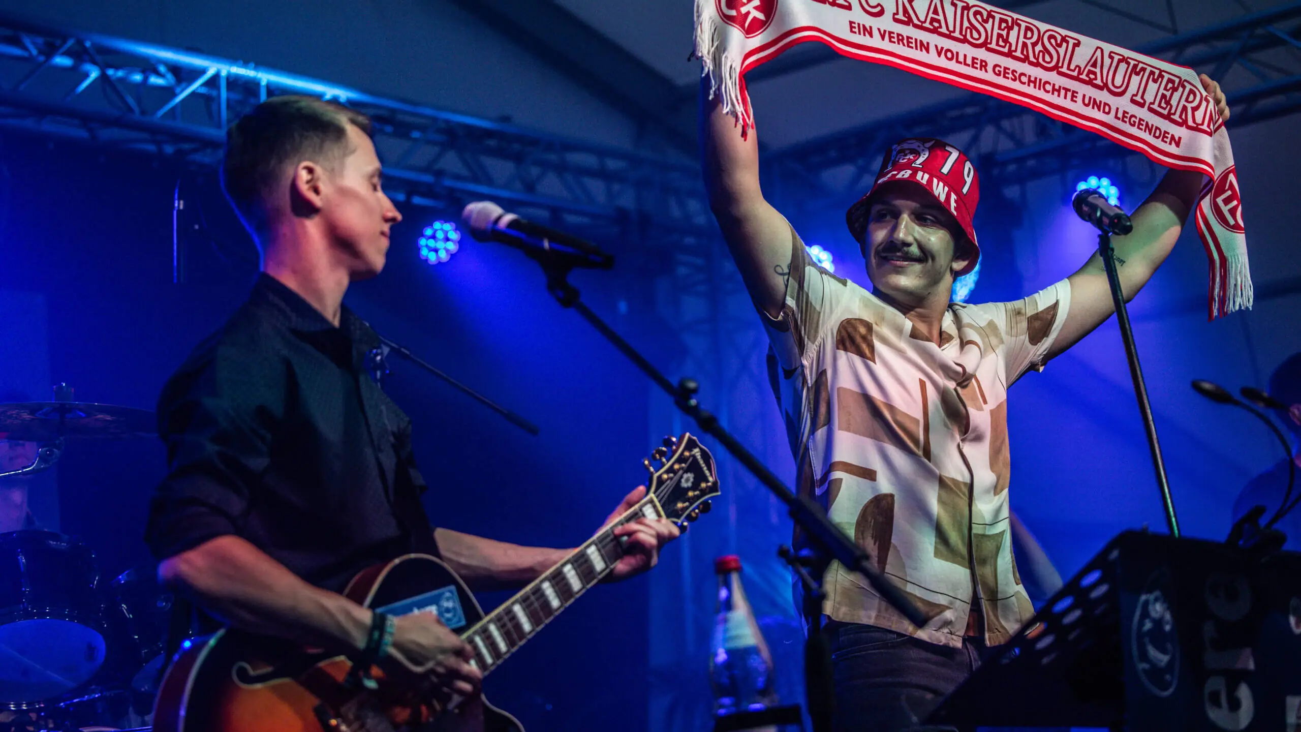 Frühgrumbeere Partyband Live Brezelfest Speyer 2024 Festzelt Foto: Johannes Stender